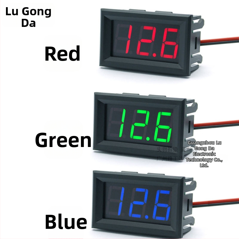 Dvojvodičový DC voltmeter s digitálnym displejom, rozsah 5–120V DC, presnosť merania 1%, pre elektrické vozidlá 36V/48V/60V/72V/84V/96V