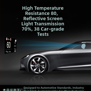 HUD palubný displej pre auto s detekciou porúch OBD, plávajúca projekcia obrazu, navigácia, vymazanie kódov — Model 985 — Napájanie batériou • Manuálne ovládanie • Vstupný signál: Iné