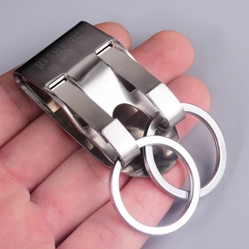 Κλειδοθήκη από ανοξείδωτο ατσάλι με κλιπ ζώνης – μινιμαλιστικός σχεδιασμός, για άνδρες