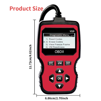 Instrument de diagnoză OBD2 pentru motorul automobilului V320 –citire coduri; suport multilingv; model: V320