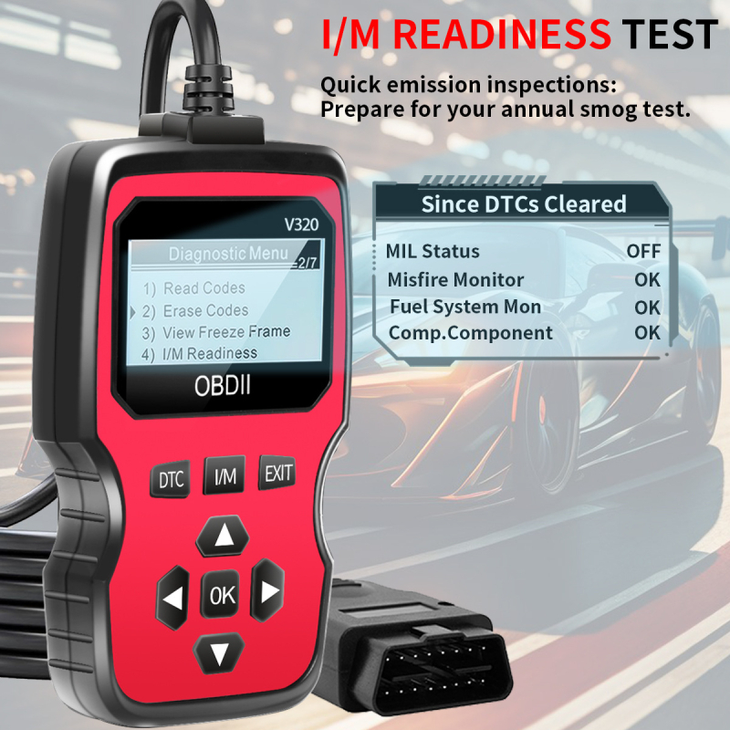Instrument de diagnoză OBD2 pentru motorul automobilului V320 –citire coduri; suport multilingv; model: V320