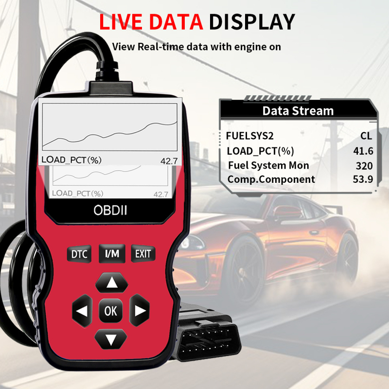 Instrument de diagnoză OBD2 pentru motorul automobilului V320 –citire coduri; suport multilingv; model: V320