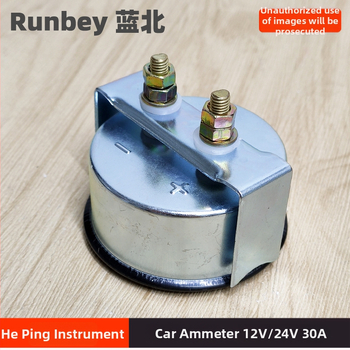 Ampermetar za automobil 12V-24V, pokazivač, 50A/30A, induktivni, kružni mjerni instrument