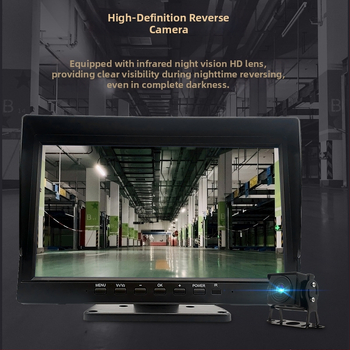 Τετρακαναλικός οθονικός παρακολούθησης φορτηγού με φωνητικό έλεγχο στάθμευσης, IPS πάνελ, ανάλυση 1920x1080, είσοδοι AHD/CCD, 12–24V