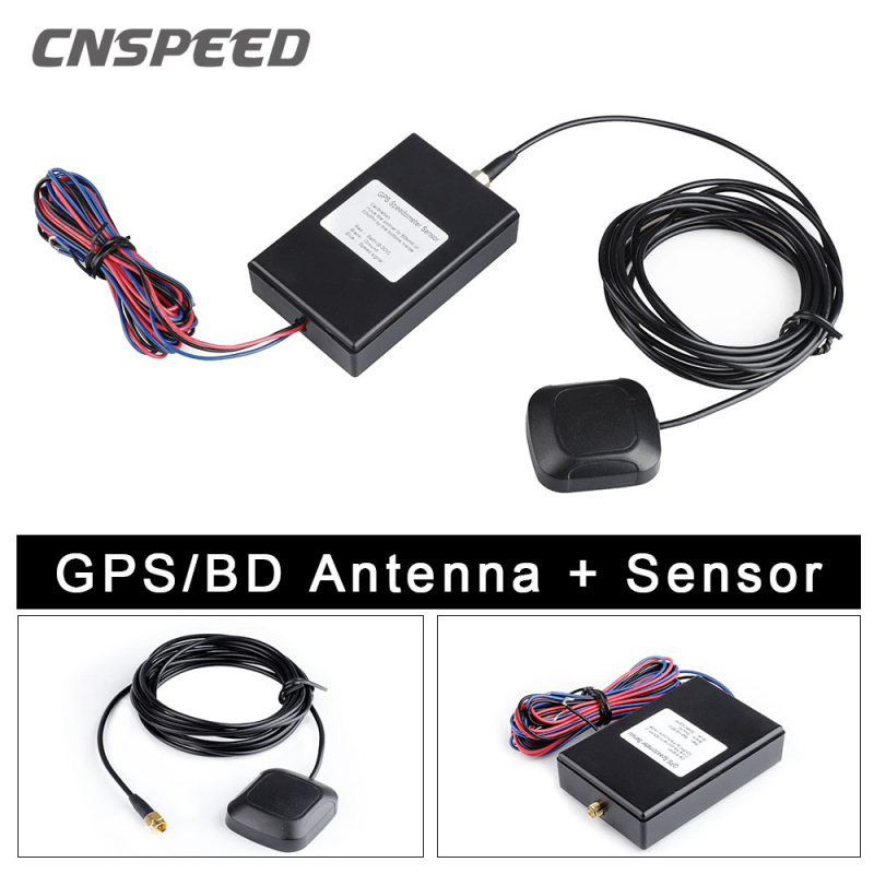 Senzor GPS de viteză pentru odometru și vitezometru – instrument auto cu afișaj LED, 12V, CNSPEED YC101916-BK, carcasă ABS