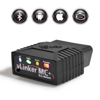 vLinker MC+ BLE 4.0 automobilni dijagnostički alat za sustav motora, 12V napajanje, verzija V2.2, kompatibilan s Android i iOS