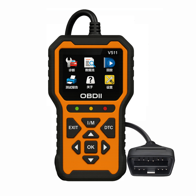 OBD detektor kodova kvarova motora V511 – alat za dijagnostiku električnog sustava, 12V, -30°C do +70°C, Model V511