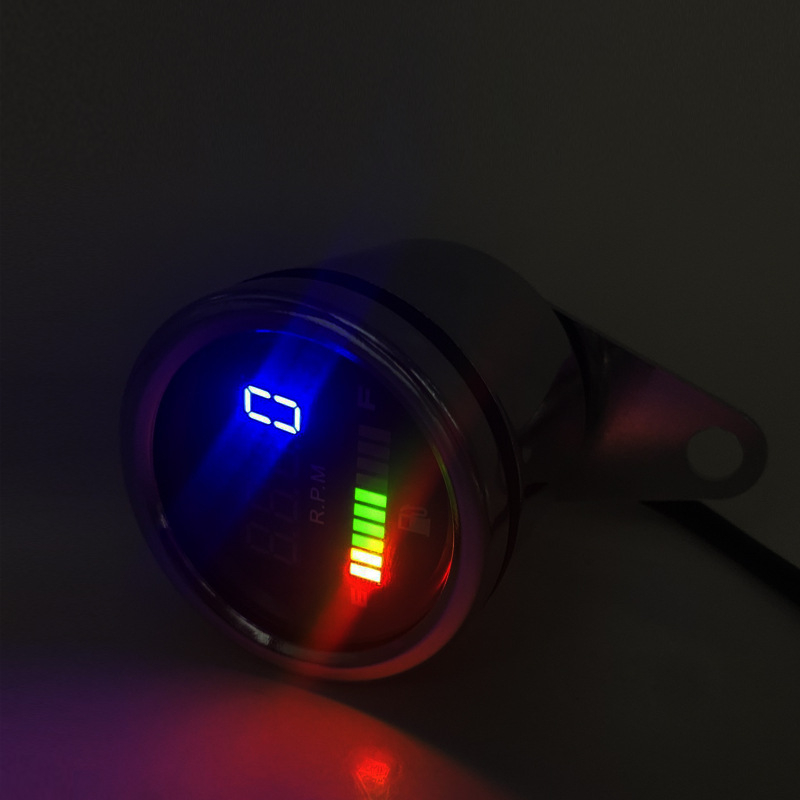 Tachometar za motocikl s mjeračem goriva i LCD retro instrumentom - Model YB-632, metalno kućište, izvrsna točnost, za karburatorske motocikle