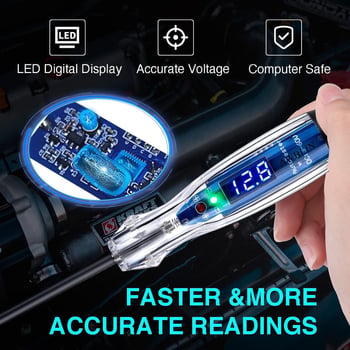Automobilski mjerač napona 3-60V s dvostrukim digitalnim zaslonom, detektor automobilskih električnih krugova, model 836, radna temperatura 0-100°C