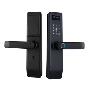 3D arcképekkel és videó interkommal ellátott okos zár fa ajtóra, Modell P15, 100 ujjlenyomat tárolás, >100000 nyitás, szkennelési idő 0,15 s, FA 0,1%, FR 0,1%