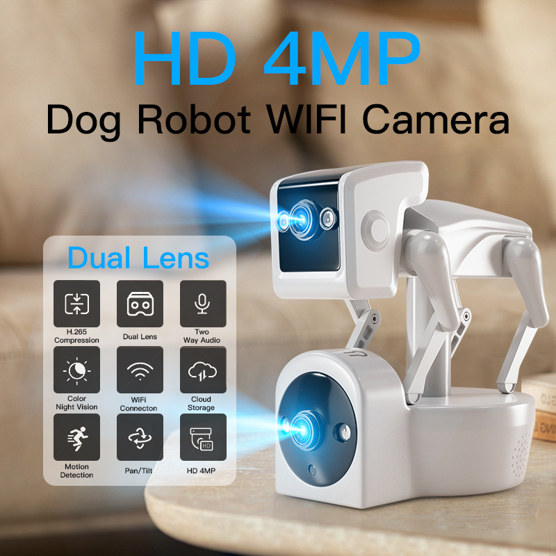 Cameră inteligentă de supraveghere Wi-Fi: 1080p, lentilă de 3,6 mm, interval 10–30 m, vizualizare color la noapte, control prin aplicație mobilă (Android, iOS)