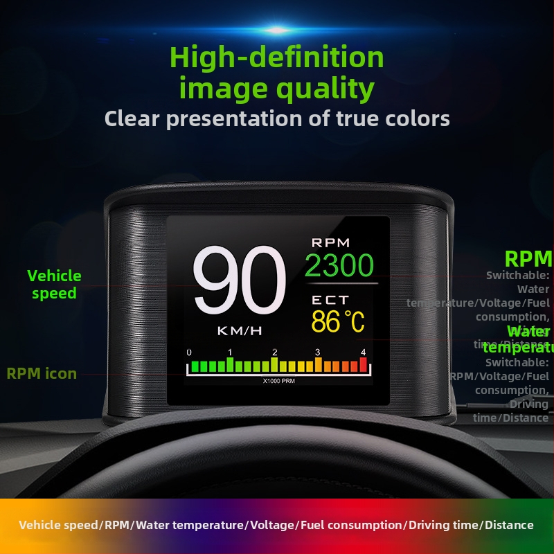 Automobilový LCD monitor P10 s TFT displejom, rozlíšenie 320x240, vstup OBD2