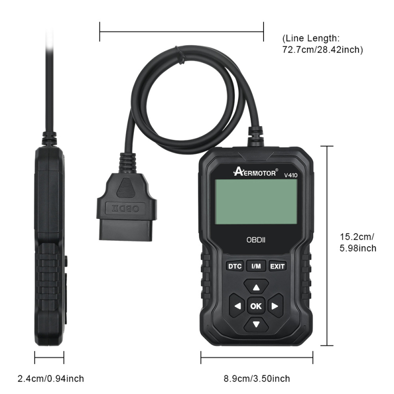 V410 Auto dijagnostički skener - provjera motora, OBD2 čitač, 12V napajanje, model V410, marka AERMOTOR