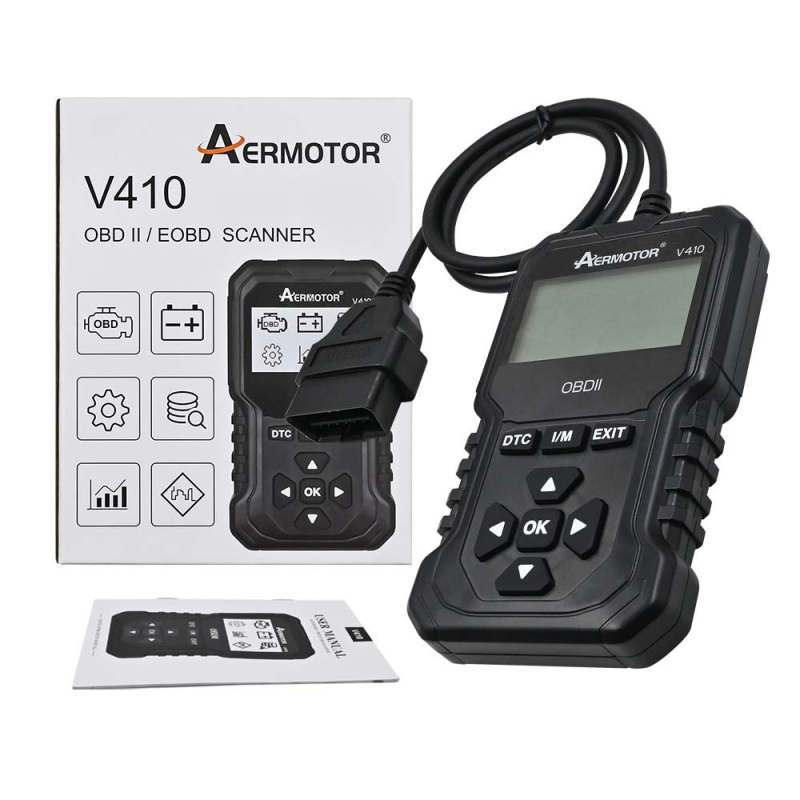V410 Auto dijagnostički skener - provjera motora, OBD2 čitač, 12V napajanje, model V410, marka AERMOTOR