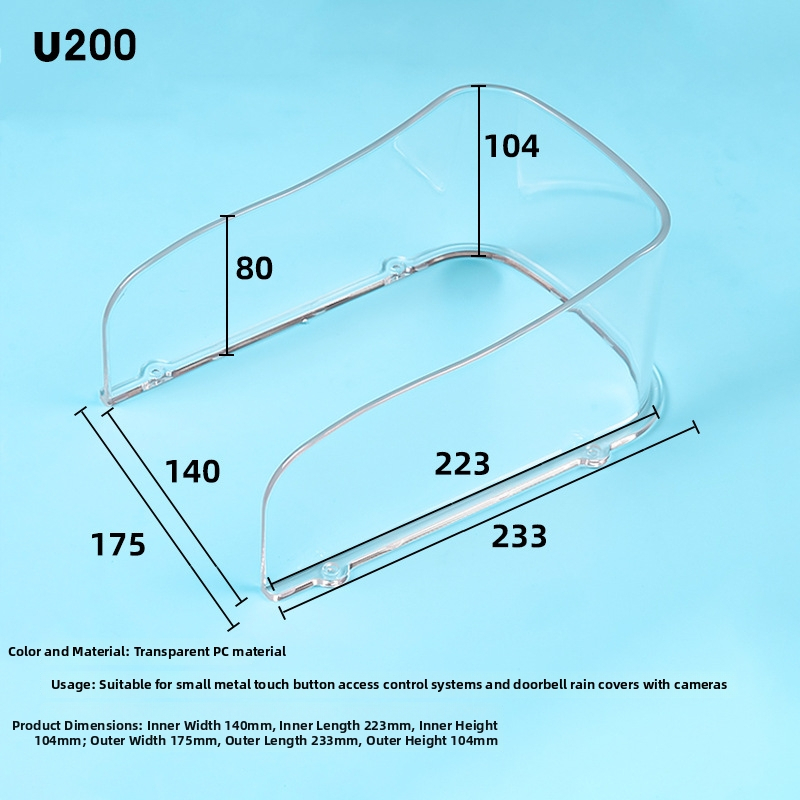 Xface600 ochranný kryt proti dažďu pre vonkajší systém rozpoznávania tváre (U200) – 1000 pamäť, USB/IP/COM, 315 MHz, identifikácia odtlačkov prstov