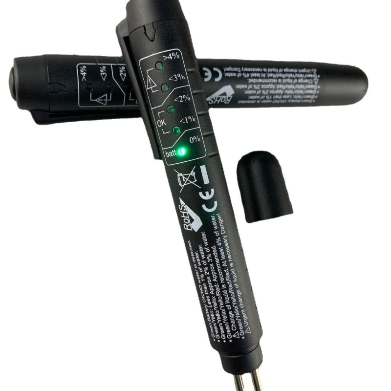 Creion tester pentru lichidul de frână cu 5 LED DOT3/4/5 – detector de calitate a lichidului de frână, alimentare 12V, interval de lucru -30°C până la 50°C