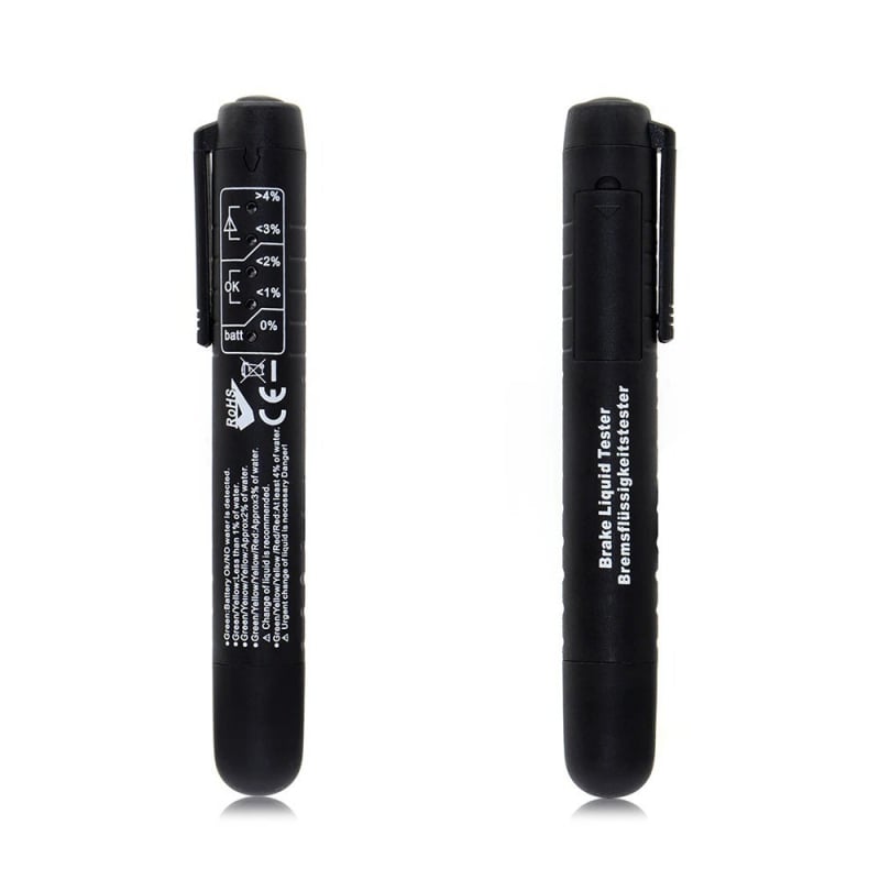 Creion tester pentru lichidul de frână cu 5 LED DOT3/4/5 – detector de calitate a lichidului de frână, alimentare 12V, interval de lucru -30°C până la 50°C