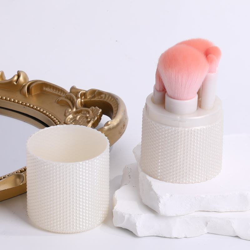 5-частен комплект четки за грим: руж, контуриране и детайли за очи, с диамантена дръжка — подходящ за пътуване