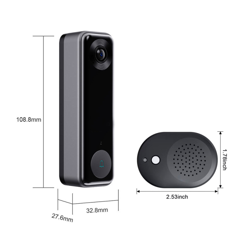 Z70 WiFi sonerie video cu alimentare internă, vedere nocturnă, captură foto și interfon