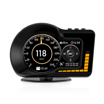F15 Afișaj LCD Head-Up pentru mașină, intrare OBD, Rezoluție HD, Alimentare USB, Compatibil universal