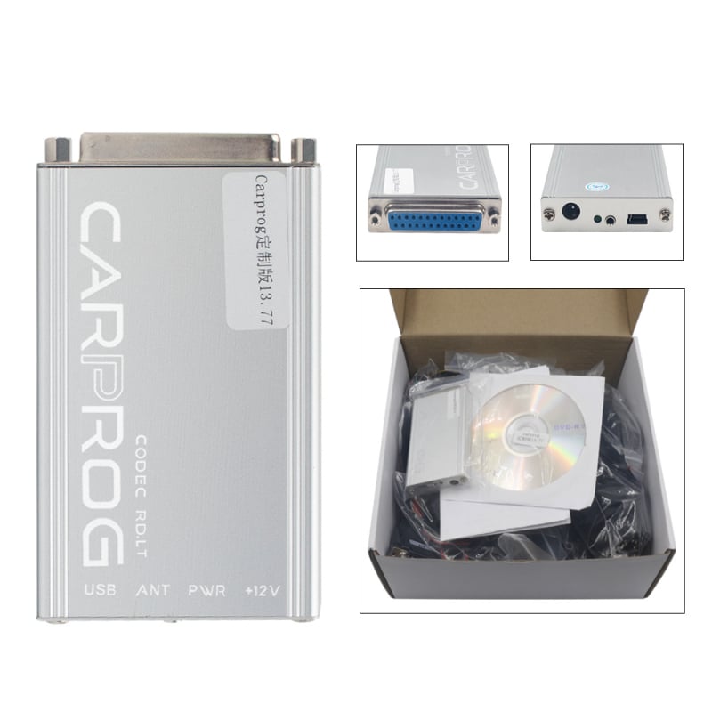 Carprog v13.77 instrument de diagnoză auto – reset ECU airbag, diagnoză și reglaj, cu alimentare 12V, temperatură de lucru 56°C, pentru utilizare în vehicule