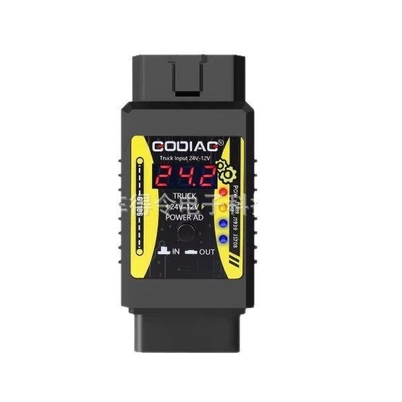 GODIAG GT106 Adaptor pentru camioane grele, 24V-12V, diagnoză ECU, intrare 12-36V