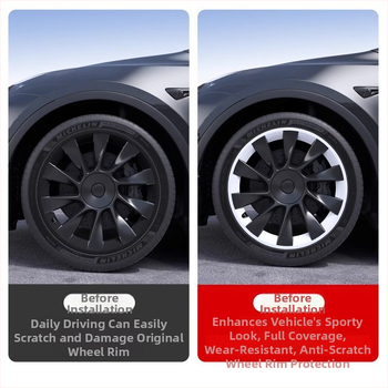 Tesla Model Y kryt stredového kolesa s plným krytím, ochrana proti škrabaniu, doplnok na úpravu diskov