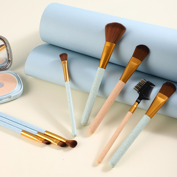 7 бр. комплект четки за грим с меки косми за сенки и лице