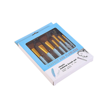 7 бр. комплект четки за грим с меки косми за сенки и лице