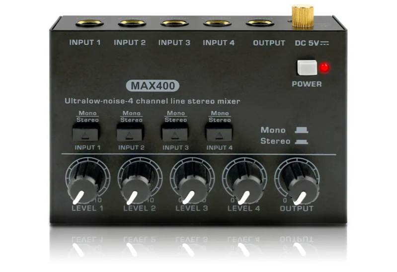 XTUGA MAX400 τετρακαναλικός μικρός οικιακός μίκτης εγγραφής με διεπαφή 6,35 mm