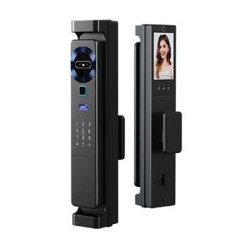 Pametni zaključavak vrata s otiskom prsta, lozinkom i prepoznavanjem lica, video zvono s okom mačke i praćenje u realnom vremenu — spremište otiska 100; otključavanja >2000; skeniranje <0,1 s; 3D lice + poluvodički otisak