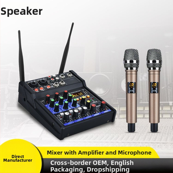 4-kanálový kompaktný mixér s vestavěným zosilňovačem, USB a Bluetooth (Model G4, 220W, Voice Transferor)