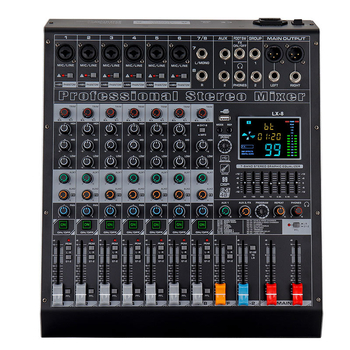 VRF LX8 Επαγγελματικός μίκτης ήχου με 8/12 καναλιών, εφέ DSP, USB και Bluetooth