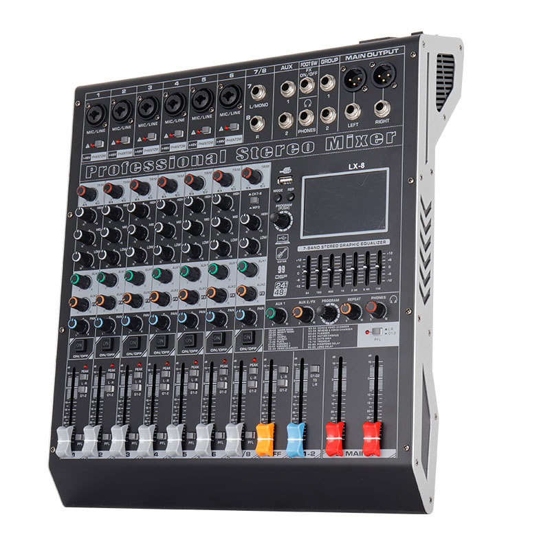 VRF LX8 Επαγγελματικός μίκτης ήχου με 8/12 καναλιών, εφέ DSP, USB και Bluetooth