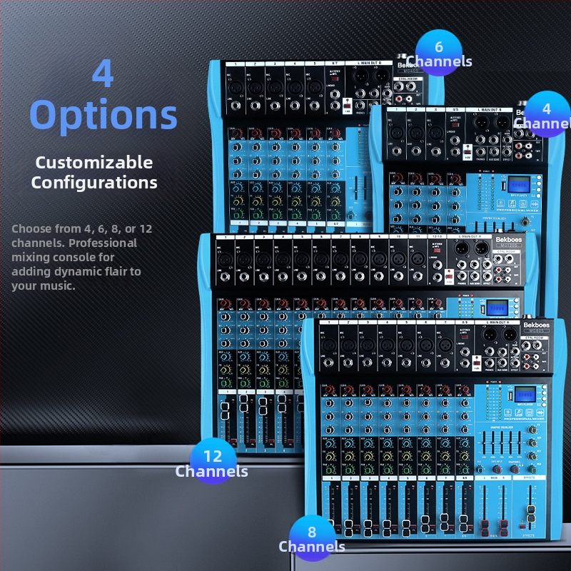 Profesionálny 7-kanálový kompaktný mixér s phantom power, USB a Bluetooth