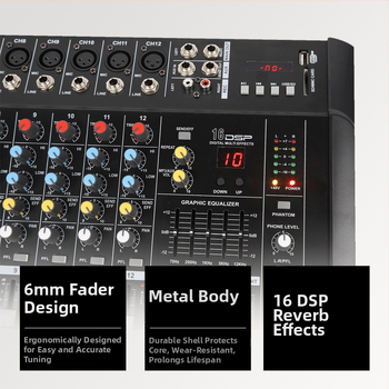 PMX kompaktný mikser s integrovaným zosilňovačom, Bluetooth a USB vstupom pre vonkajšie svadobné prenosy