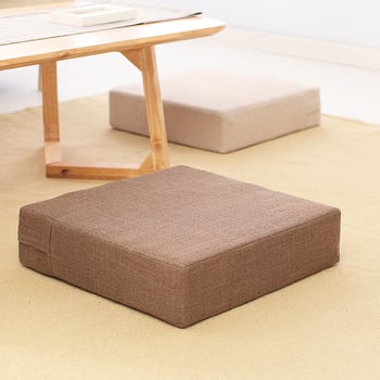 Kvadratna jastučnica za pod, s mogućnošću uklanjanja i pranja, tatami inspiriran dizajn, povećava visinu, punilo Pearl cotton, nordijski stil