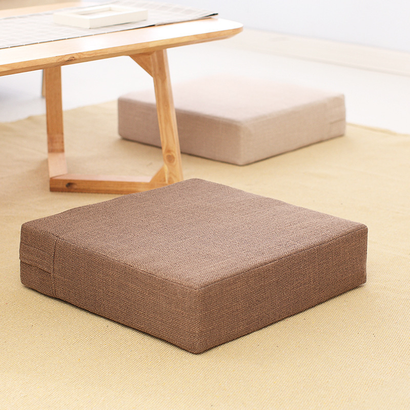Kvadratna jastučnica za pod, s mogućnošću uklanjanja i pranja, tatami inspiriran dizajn, povećava visinu, punilo Pearl cotton, nordijski stil