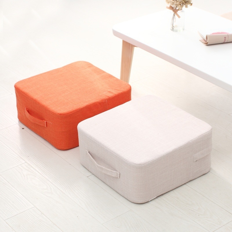 Kvadratna jastučnica za pod, s mogućnošću uklanjanja i pranja, tatami inspiriran dizajn, povećava visinu, punilo Pearl cotton, nordijski stil