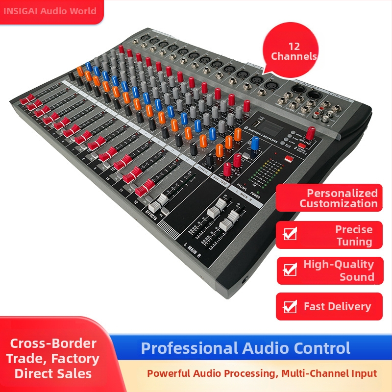 Επαγγελματικός ασύρματος Bluetooth μίκτης με 8/12/16 κανάλια, USB, XLR διεπαφή και Phantom Power