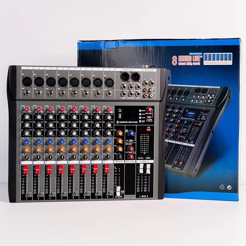 Επαγγελματικός ασύρματος Bluetooth μίκτης με 8/12/16 κανάλια, USB, XLR διεπαφή και Phantom Power