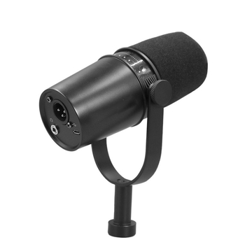 Microfon dinamic pentru streaming, cu interfață audio încorporată; captură supercardioidă; răspuns în frecvență 40Hz-20kHz