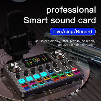 F668 otthoni használatra szánt PCI-E hangkártya, kétcsatornás keverő, mikrofon- és vonali bemenet, külső telepítés