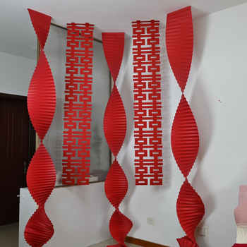 Ruiri esküvői hátteret díszítő kellékszett • papírból készült rekvizitek hullámkarton ventilátorokkal és dupla boldogság matricákkal • helyszínre szánt díszítésre • esküvői évfordulóra