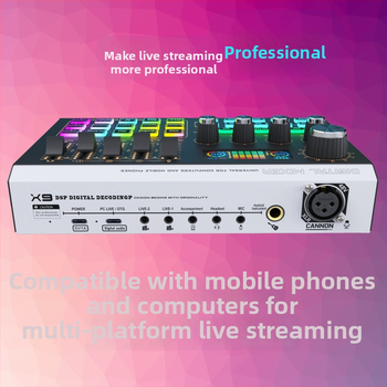 X9 stolový digitálny mixér s USB rozhraním, MIDI vstup/výstup, dvojkanál, DirectSound 3D