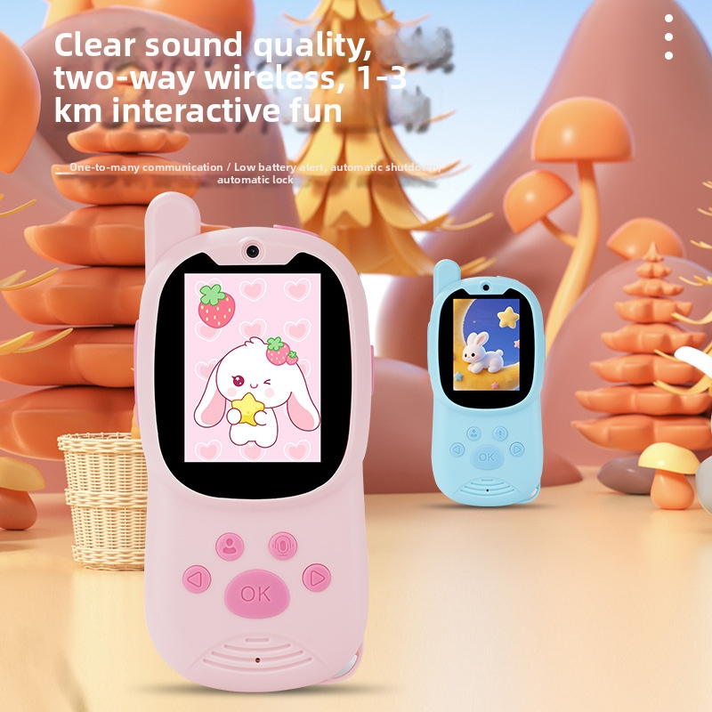 Detská video-interkom rádiostanica s displejom, 2,4 GHz, dosah do 1,5 km, Li‑batéria 650 mAh, 1 kanál, proti rušeniu