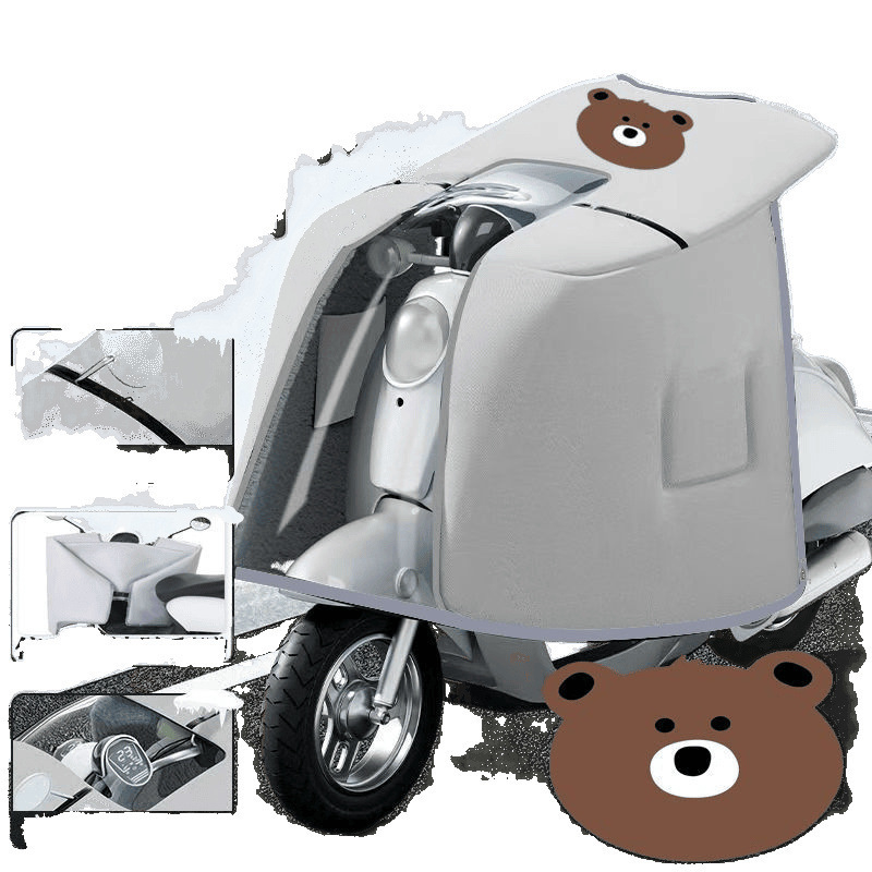 Капе‑стил двустранно ветроустойчиво покритие за електрически велосипед, PVC материал