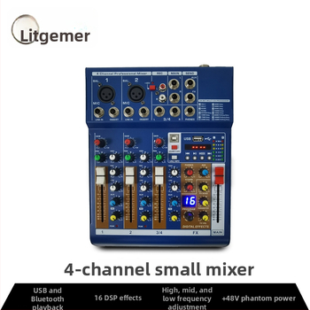 F4Pro DJ mixážna konzola s USB zvukovou kartou a Bluetooth pre domáce použitie na počítači