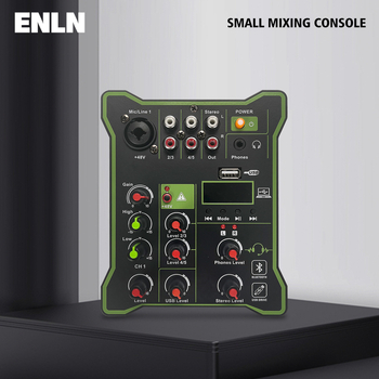 3-канален DJ миксер за жив запис, USB звукова карта и Bluetooth, за мобилни телефони и ПК