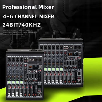 Profesionálny 8-kanálový mixážny pult s reverbom, 7-pásmový EQ, USB a Bluetooth pre pódium